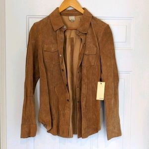 Ecru Leather Jacket- NEW